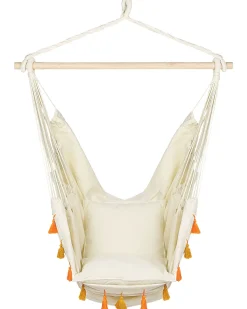 Nojatuolit<Beliani Riipputuoli Puuvilla Beige Varena