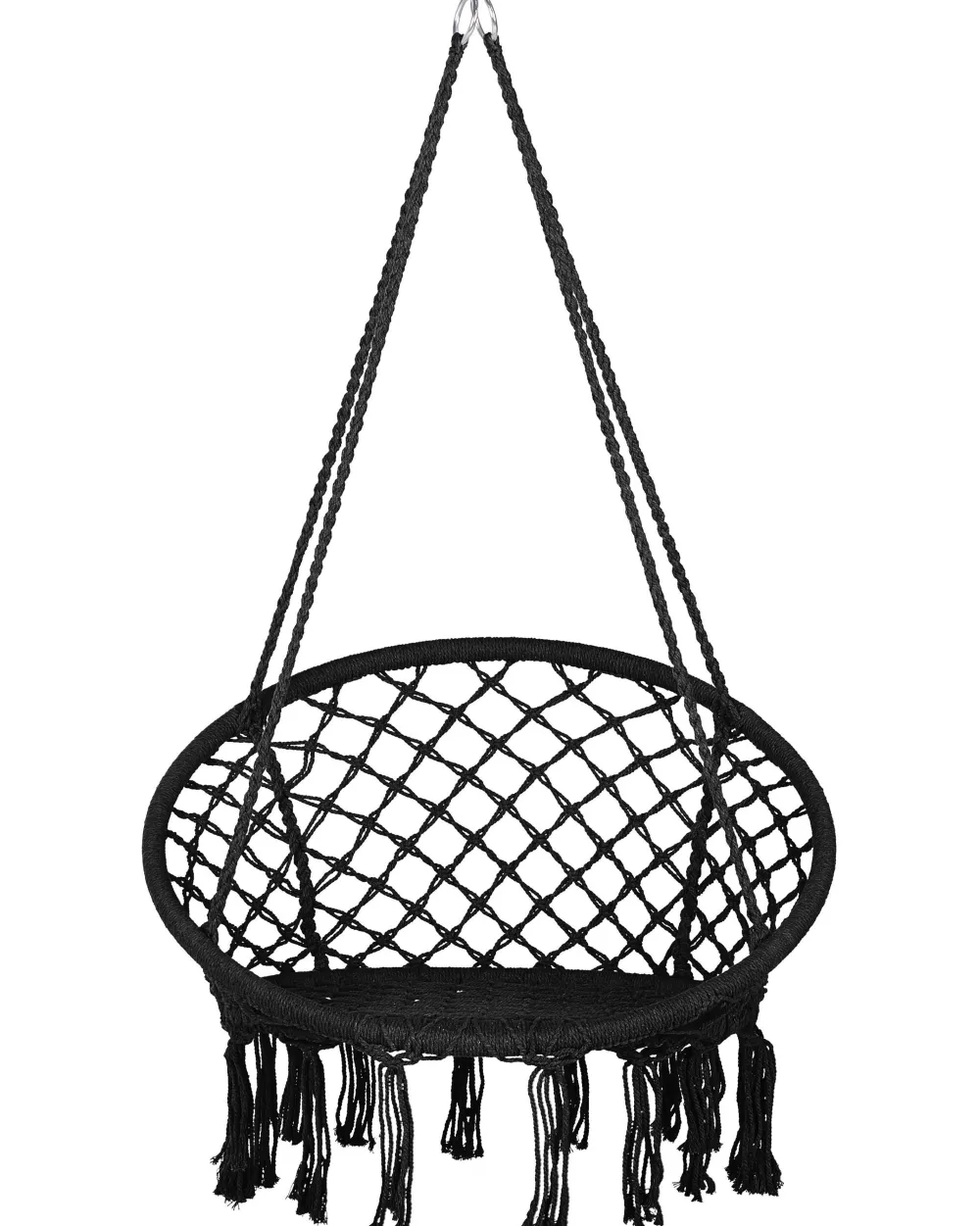 Nojatuolit<Beliani Riipputuoli Puuvilla Musta Gabella