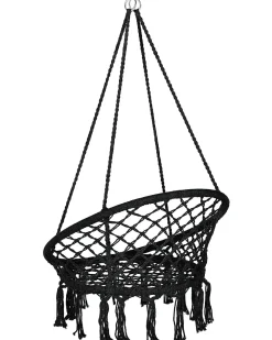 Nojatuolit<Beliani Riipputuoli Puuvilla Musta Gabella