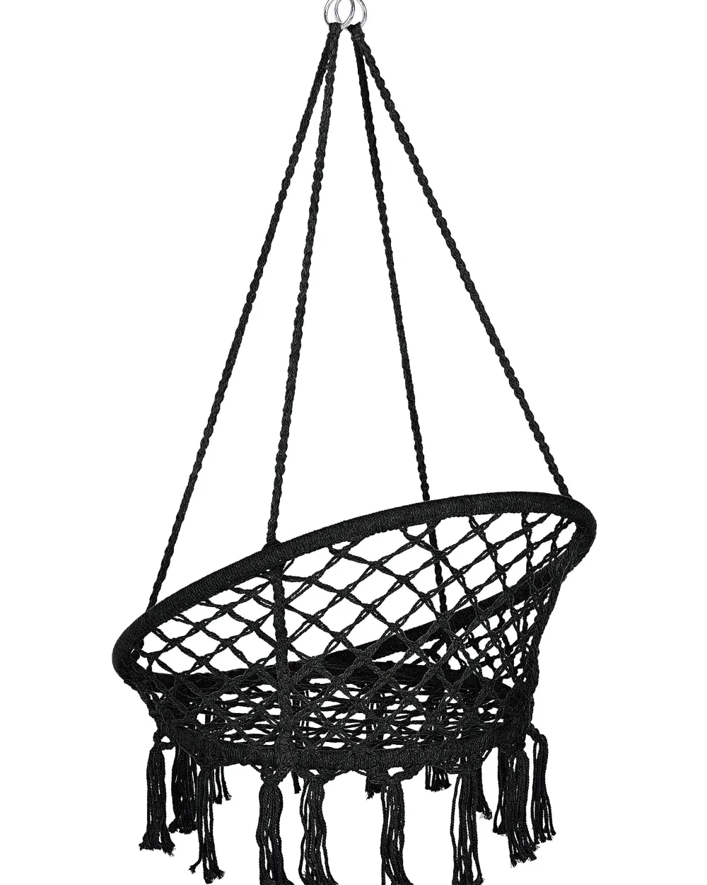 Nojatuolit<Beliani Riipputuoli Puuvilla Musta Gabella