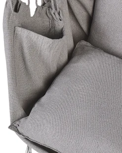 Nojatuolit<Beliani Riipputuoli Puuvilla Vaaleanharmaa Bonea