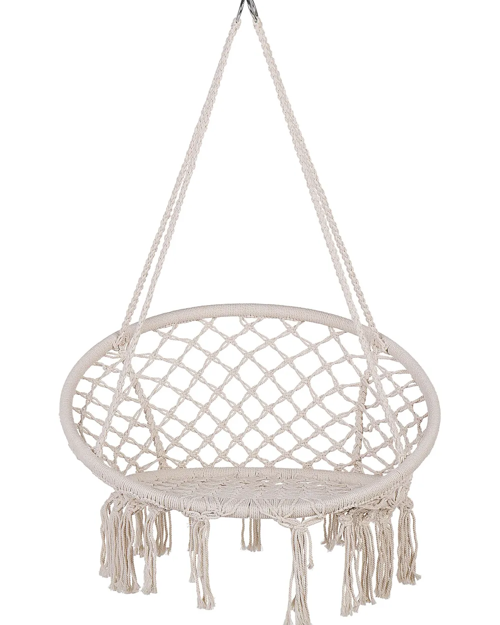 Nojatuolit<Beliani Riipputuoli Puuvilla Valkoinen Gabella