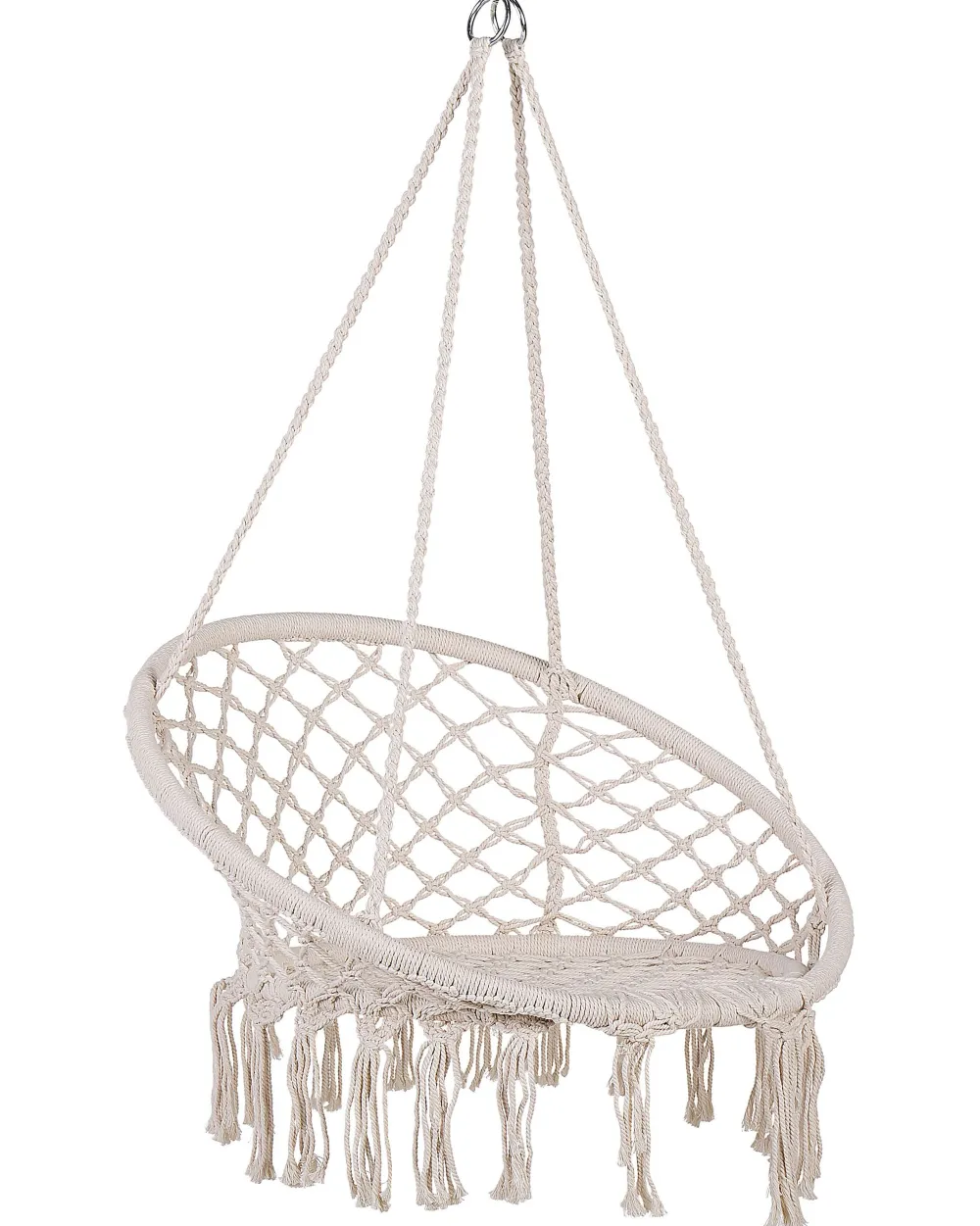 Nojatuolit<Beliani Riipputuoli Puuvilla Valkoinen Gabella