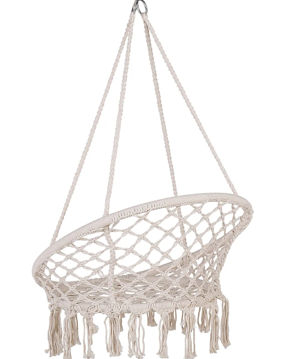 Nojatuolit<Beliani Riipputuoli Puuvilla Valkoinen Gabella