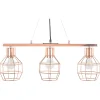 Valaisimet<Beliani Riippuvalaisin 3 Polttimoa Metalli Kupari Orne