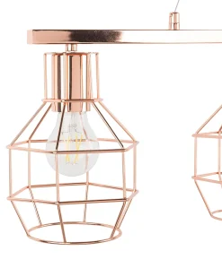 Valaisimet<Beliani Riippuvalaisin 3 Polttimoa Metalli Kupari Orne