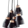 Valaisimet<Beliani Riippuvalaisin 6 Polttimoa Metalli Musta Cestos