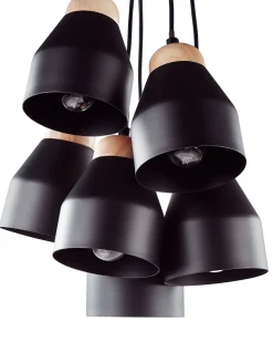 Valaisimet<Beliani Riippuvalaisin 6 Polttimoa Metalli Musta Cestos