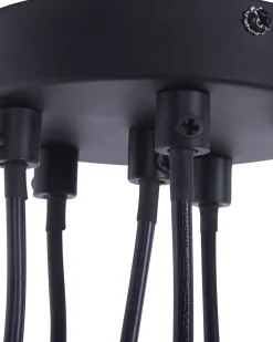 Valaisimet<Beliani Riippuvalaisin 6 Polttimoa Metalli Musta Cestos