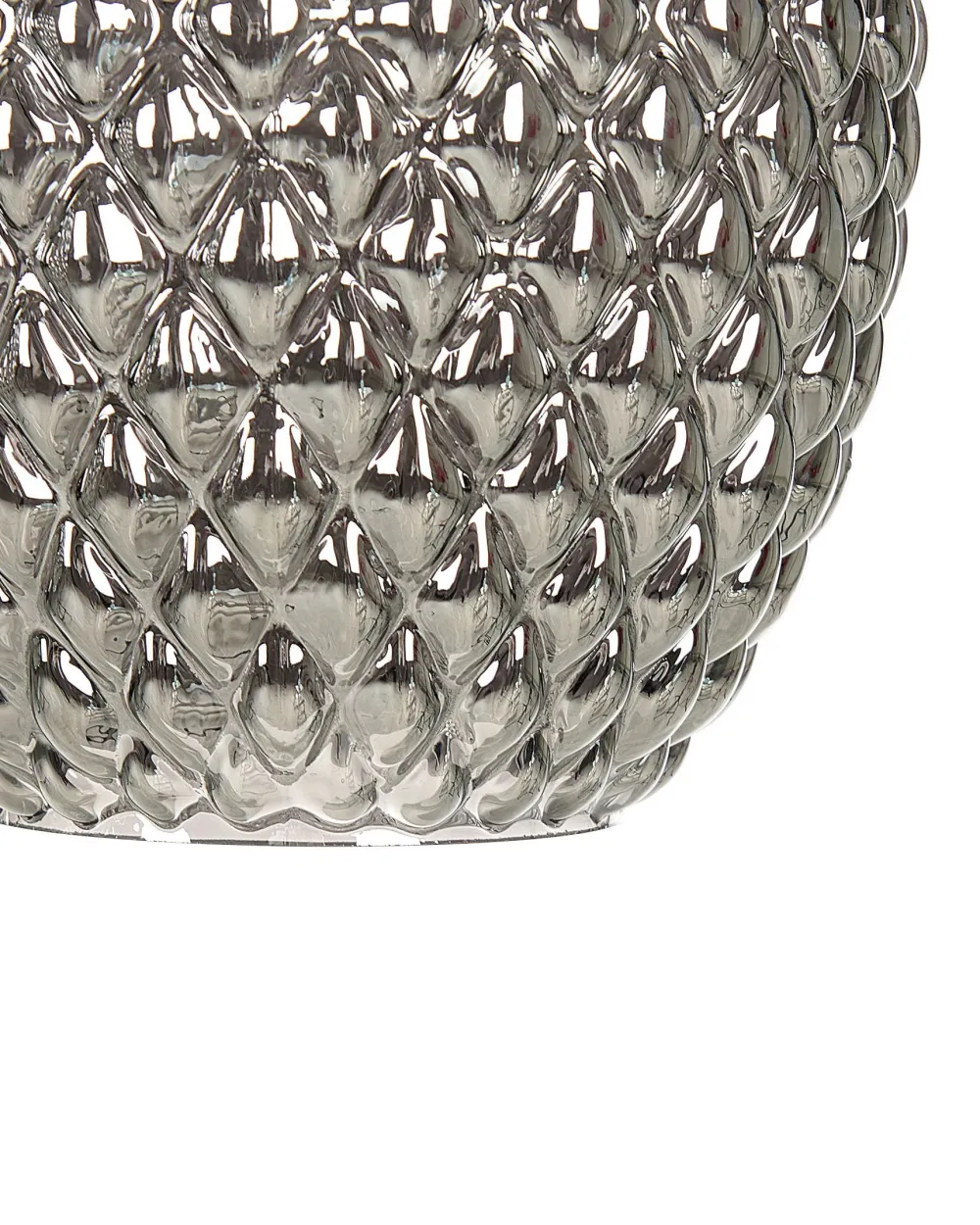 Sale Beliani Riippuvalaisin 3 Polttimoa Lasi Harmaa Sherry