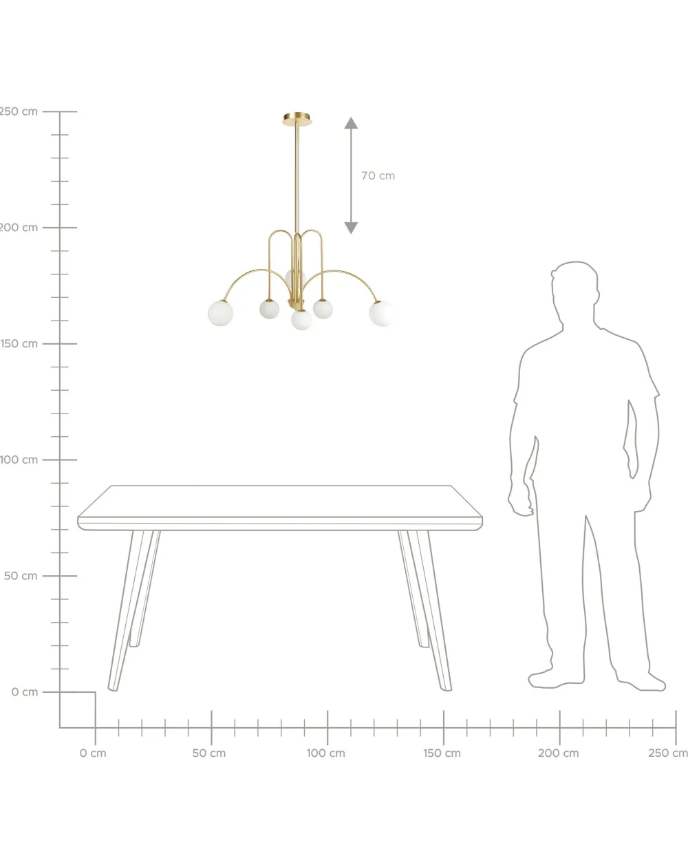 Valaisimet<Beliani Riippuvalaisin 6 Polttimoa Rauta Kulta Forbes