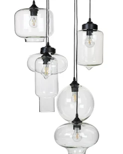 Valaisimet<Beliani Riippuvalaisin 6 Polttimoa Lasi Kirkas Bemboka