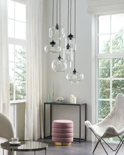 Valaisimet<Beliani Riippuvalaisin 6 Polttimoa Lasi Kirkas Bemboka