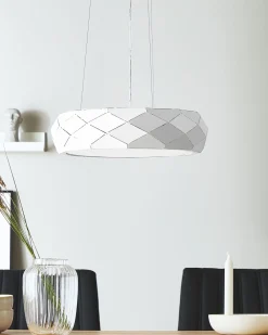 Cheap Beliani Riippuvalaisin 3 Polttimoa Metalli Valkoinen Cesano