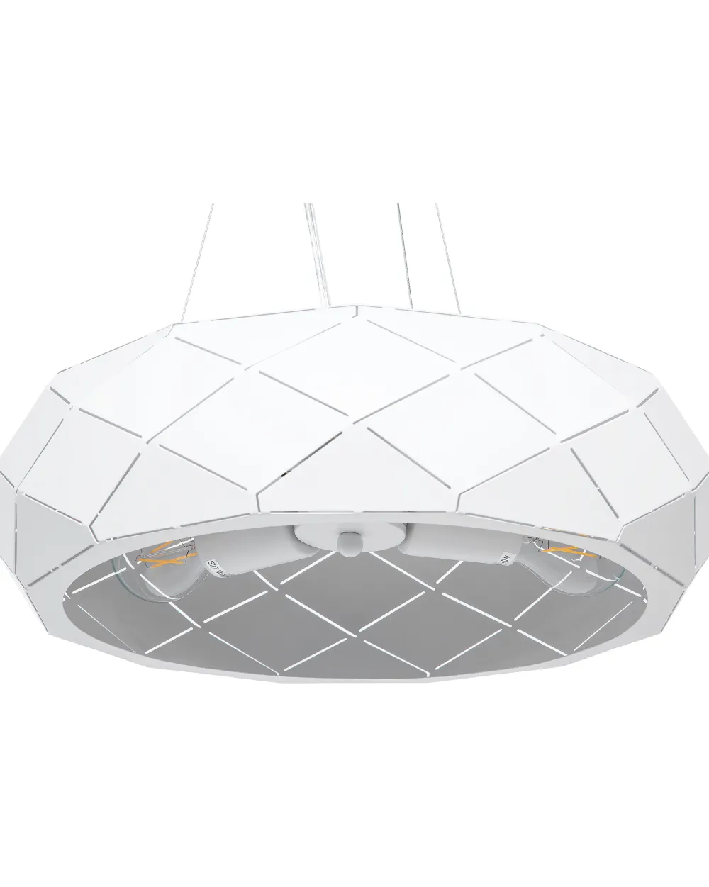 Cheap Beliani Riippuvalaisin 3 Polttimoa Metalli Valkoinen Cesano