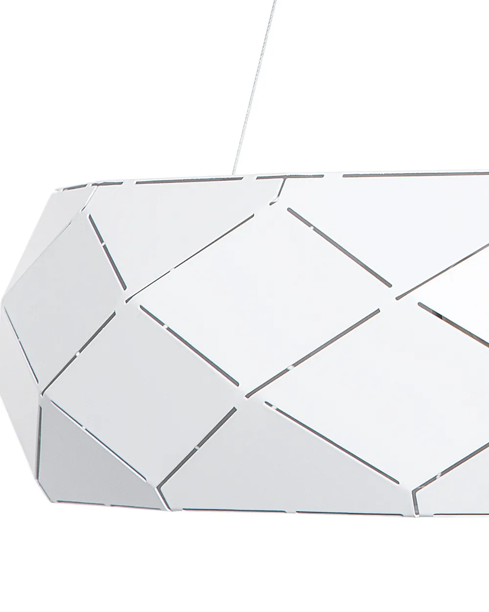 Cheap Beliani Riippuvalaisin 3 Polttimoa Metalli Valkoinen Cesano