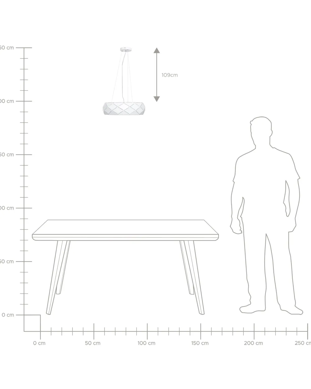 Cheap Beliani Riippuvalaisin 3 Polttimoa Metalli Valkoinen Cesano
