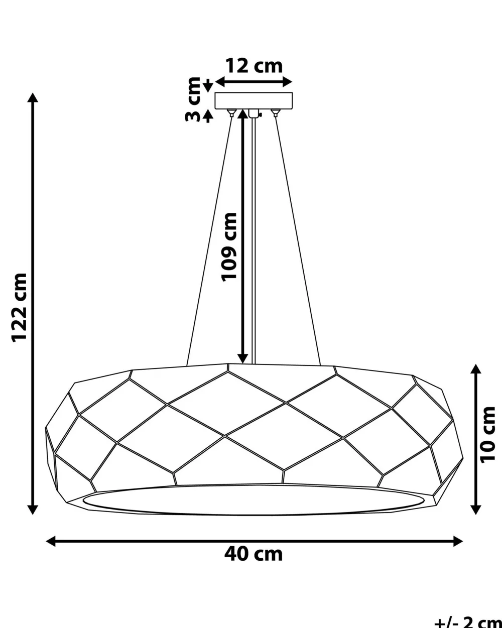 Cheap Beliani Riippuvalaisin 3 Polttimoa Metalli Valkoinen Cesano