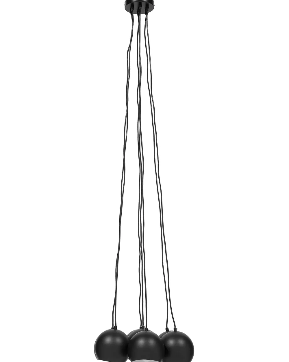 Cheap Beliani Riippuvalaisin 7 Polttimoa Metalli Musta Olza