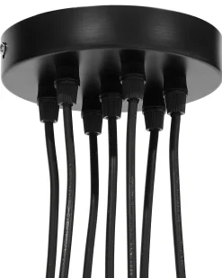 Cheap Beliani Riippuvalaisin 7 Polttimoa Metalli Musta Olza