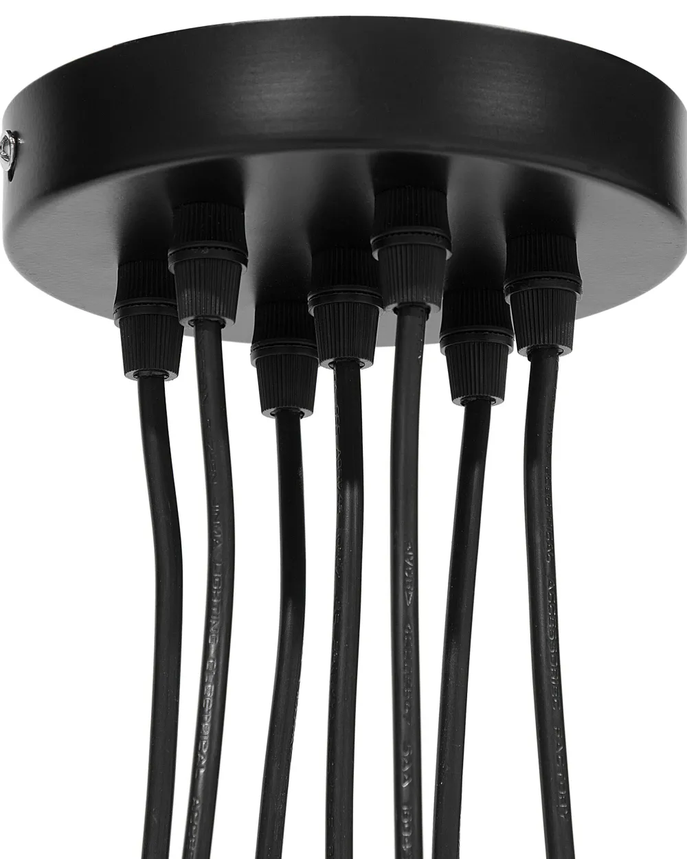 Cheap Beliani Riippuvalaisin 7 Polttimoa Metalli Musta Olza