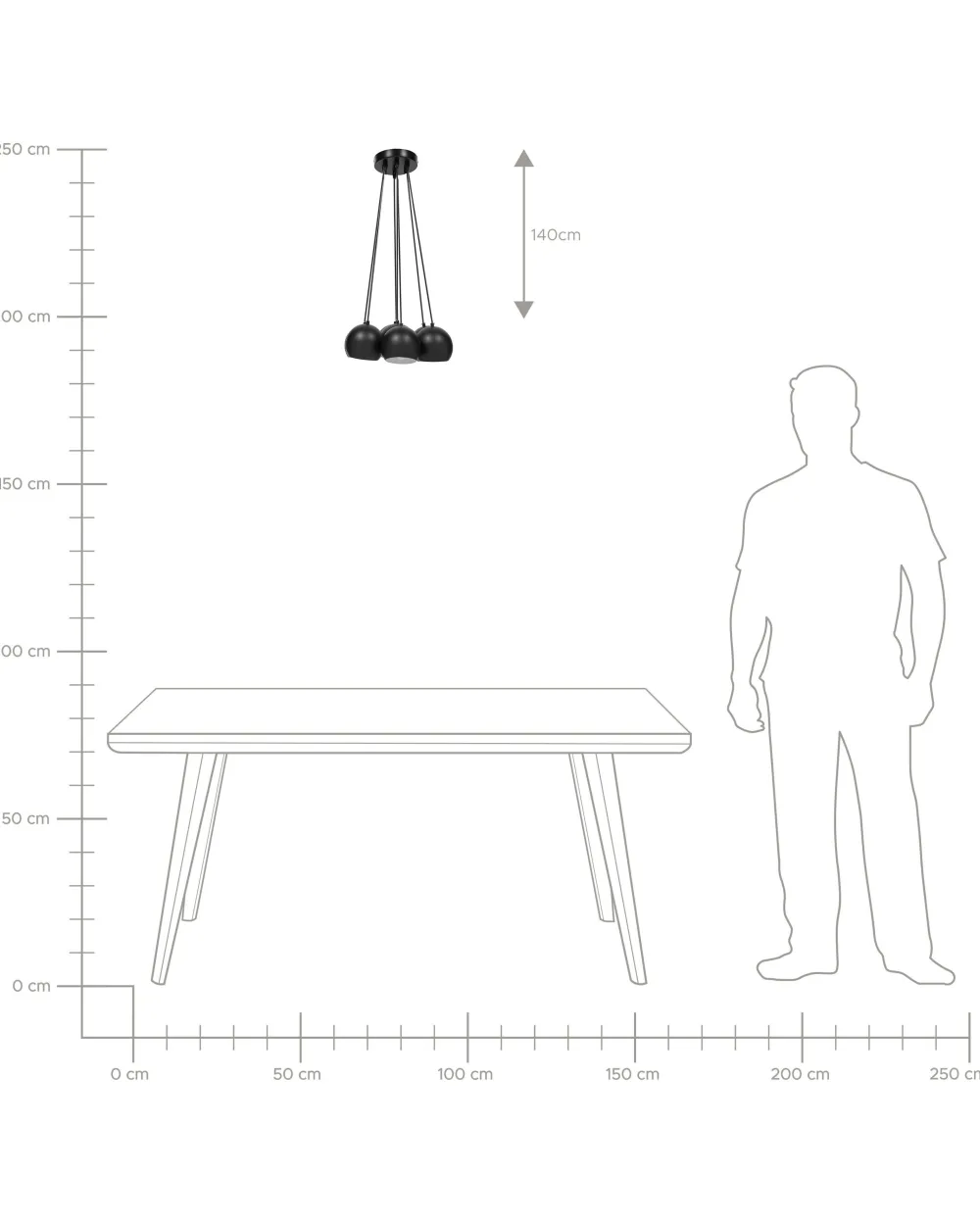 Cheap Beliani Riippuvalaisin 7 Polttimoa Metalli Musta Olza