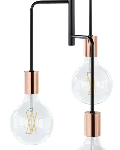 Valaisimet<Beliani Riippuvalaisin 3 Polttimoa Metalli Musta Bogna