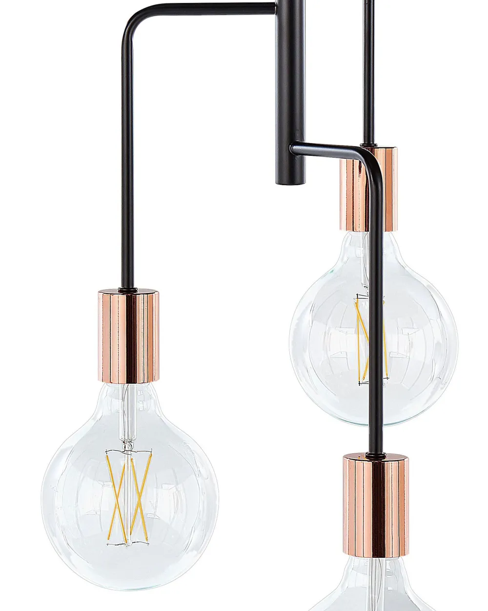 Valaisimet<Beliani Riippuvalaisin 3 Polttimoa Metalli Musta Bogna