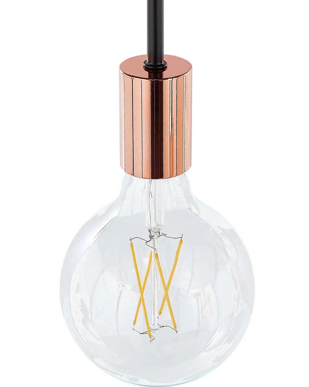 Valaisimet<Beliani Riippuvalaisin 3 Polttimoa Metalli Musta Bogna