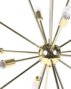 Valaisimet<Beliani Riippuvalaisin 18 Polttimoa Rauta Kulta Maguse