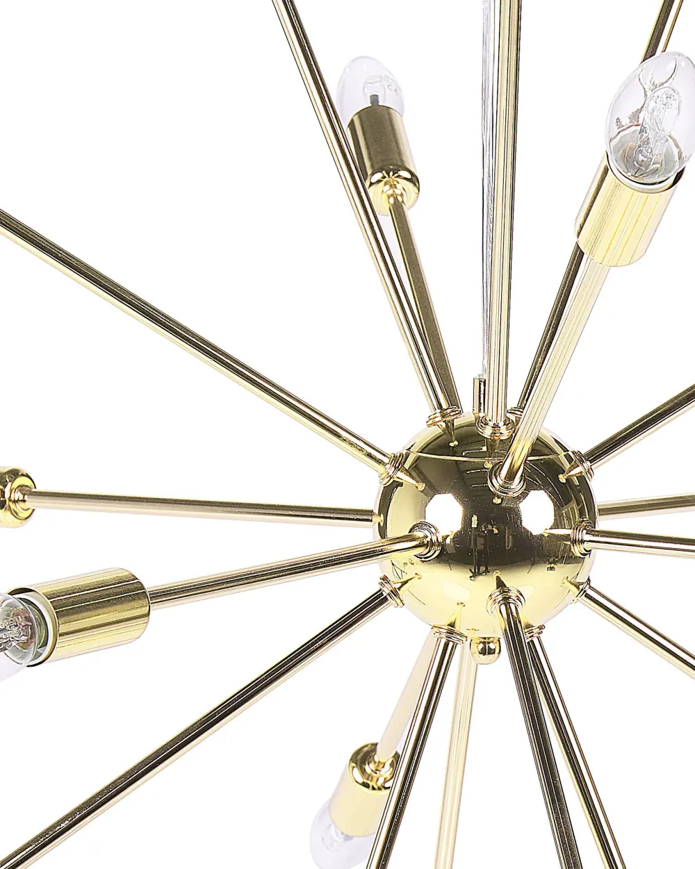 Valaisimet<Beliani Riippuvalaisin 18 Polttimoa Rauta Kulta Maguse