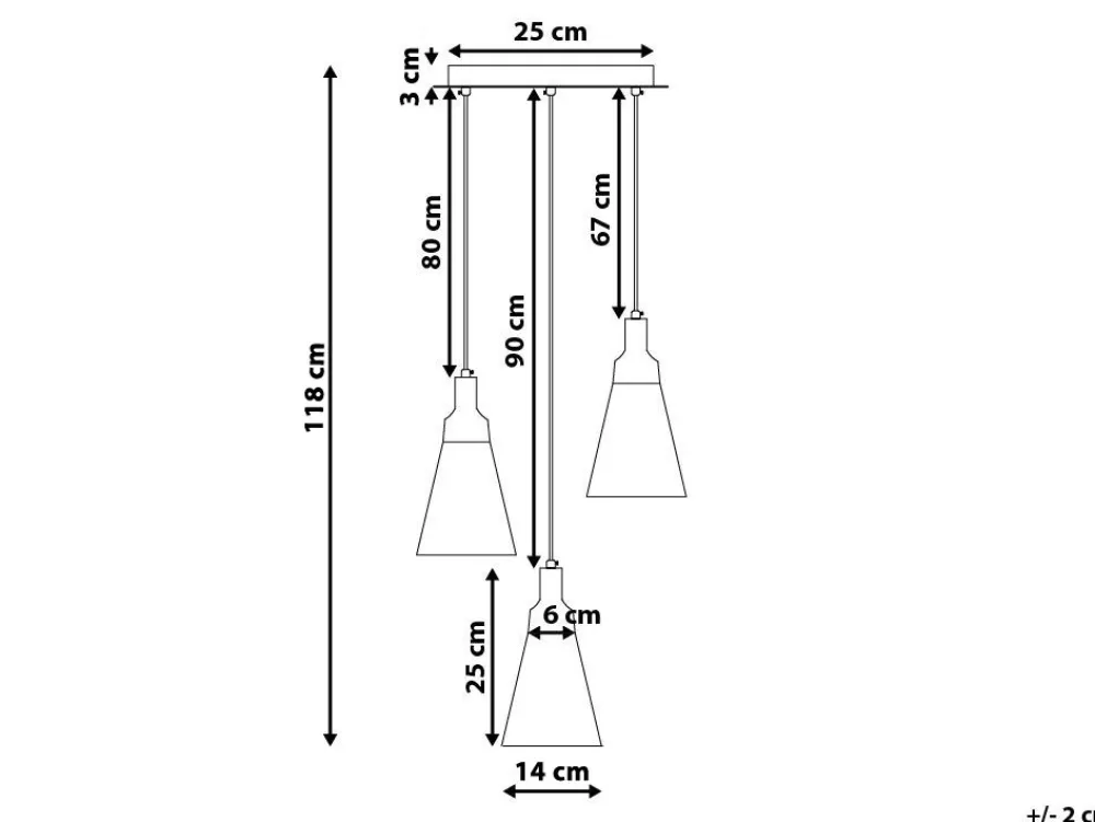 Best Beliani Riippuvalaisin 3 Polttimoa Alumiini Valkoinen Ticino