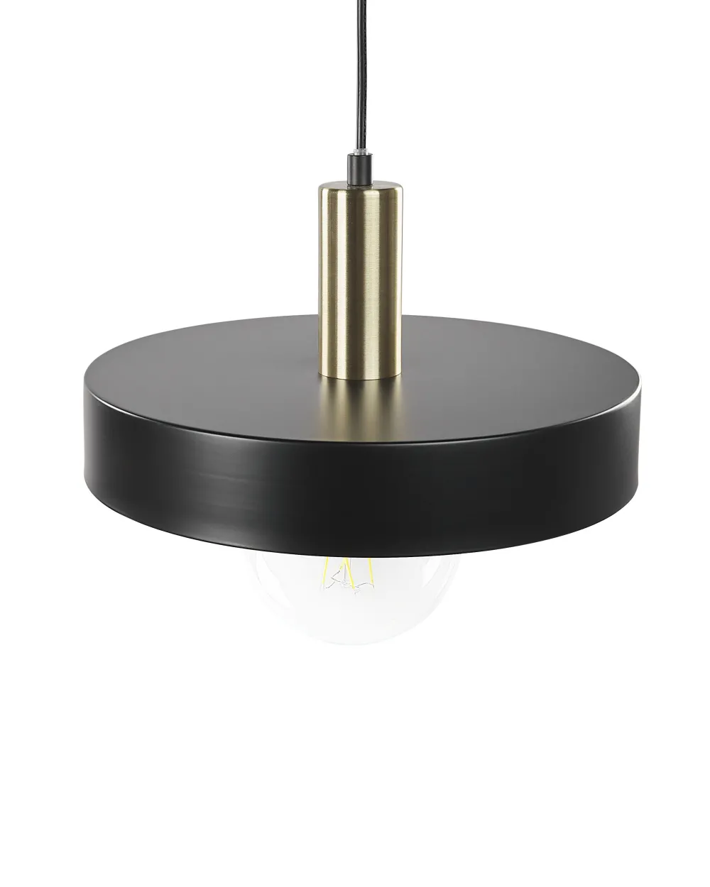 Fashion Beliani Riippuvalaisin 3 Polttimoa Metalli Musta Harena