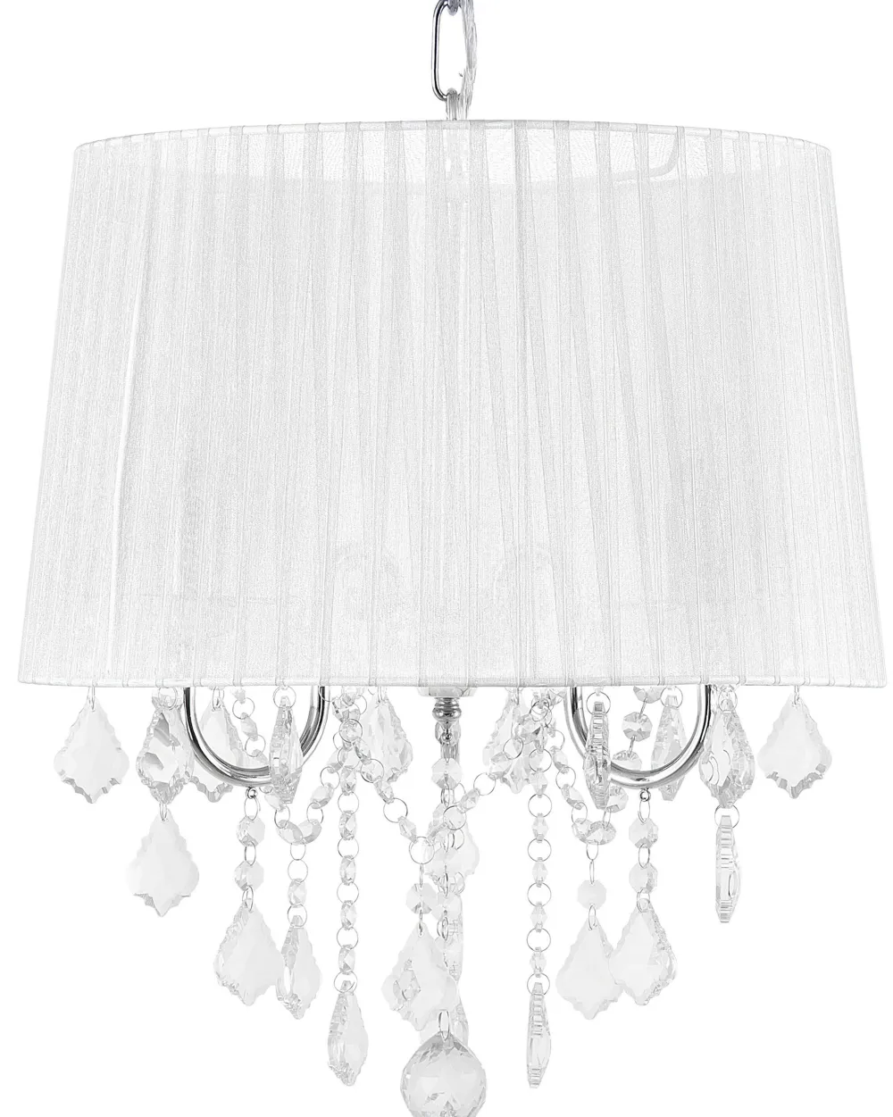 Valaisimet<Beliani Riippuvalaisin 3 Polttimoa Valkoinen Evans