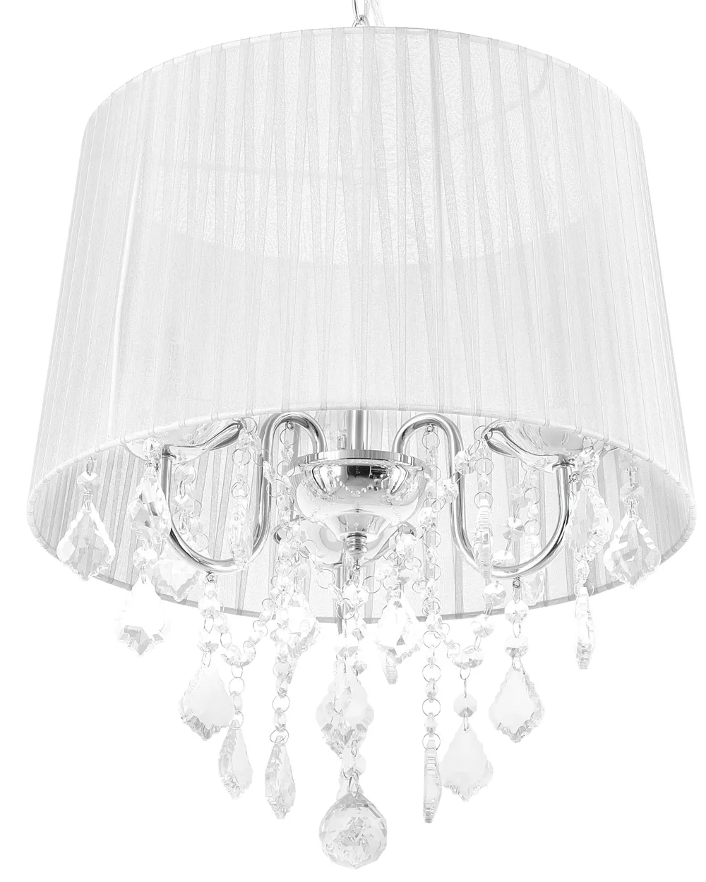 Valaisimet<Beliani Riippuvalaisin 3 Polttimoa Valkoinen Evans