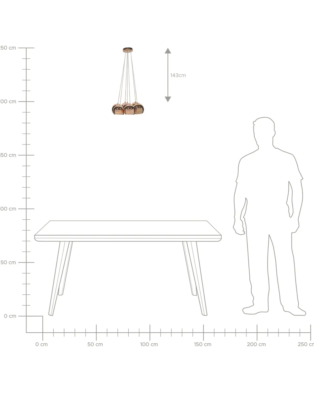 Cheap Beliani Riippuvalaisin 7 Polttimoa Metalli Kupari Olza