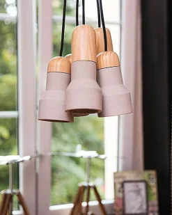 Fashion Beliani Riippuvalaisin 5 Polttimoa Betoni Vaaleanharmaa Apure