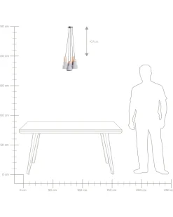 Fashion Beliani Riippuvalaisin 5 Polttimoa Betoni Vaaleanharmaa Apure