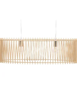 Valaisimet<Beliani Riippuvalaisin 2 Polttimoa Vaalea Puu Chari