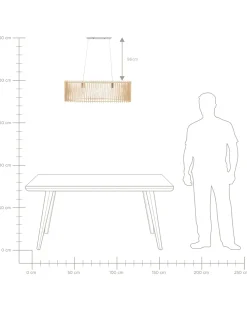 Valaisimet<Beliani Riippuvalaisin 2 Polttimoa Vaalea Puu Chari