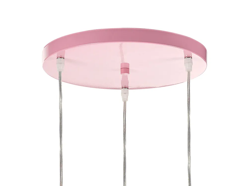 Best Beliani Riippuvalaisin 3 Polttimoa Rauta Vaaleanpunainen Rabbit