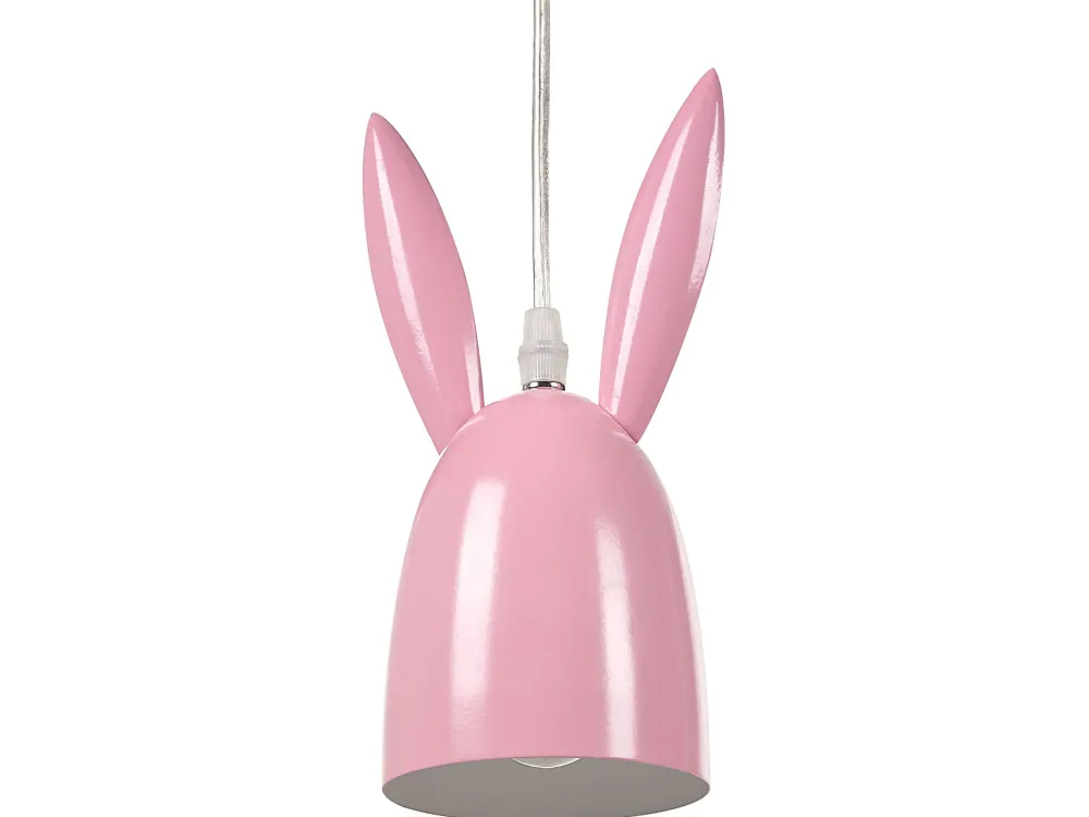 Best Beliani Riippuvalaisin 3 Polttimoa Rauta Vaaleanpunainen Rabbit