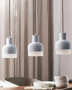 Shop Beliani Riippuvalaisin 3 Polttimoa Betoni Vaaleanharmaa Luni