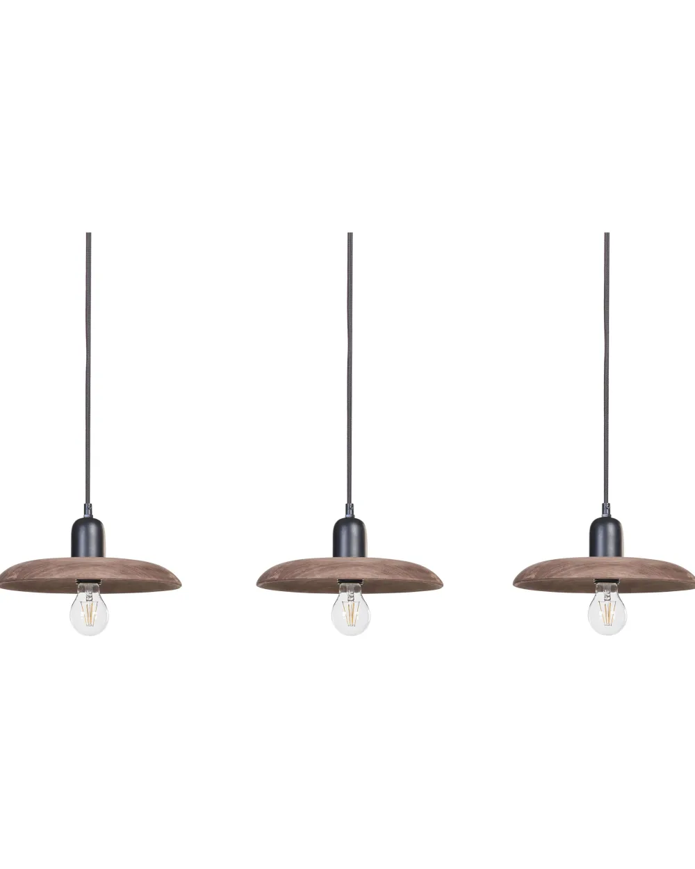 Valaisimet<Beliani Riippuvalaisin 3 Polttimoa Mangopuu Tumma Puu Manjeera