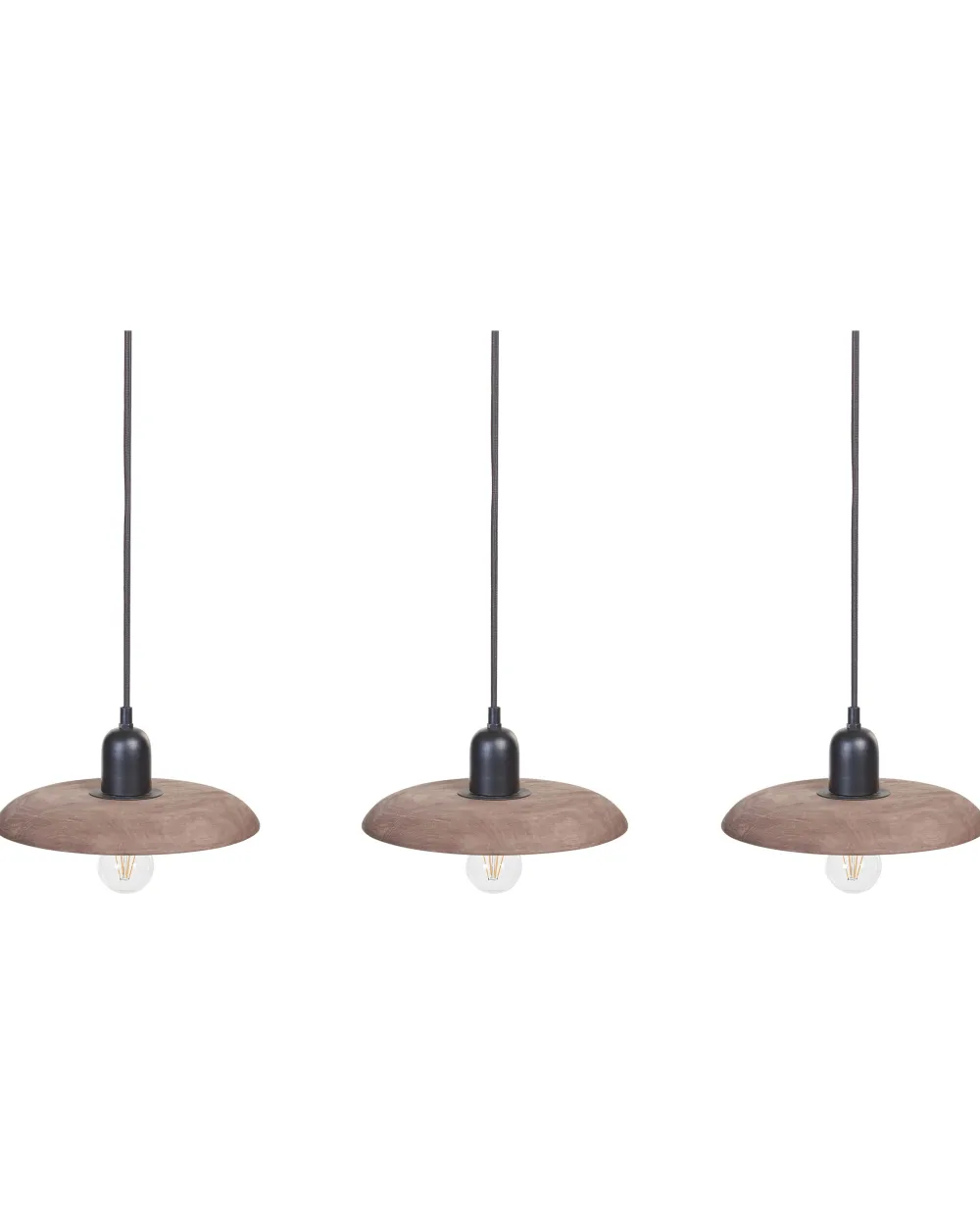 Valaisimet<Beliani Riippuvalaisin 3 Polttimoa Mangopuu Tumma Puu Manjeera