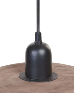 Valaisimet<Beliani Riippuvalaisin 3 Polttimoa Mangopuu Tumma Puu Manjeera