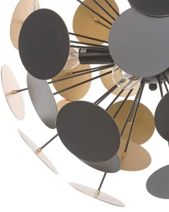 Best Sale Beliani Riippuvalaisin 4 Polttimoa Metalli Musta/Kulta Maritsa