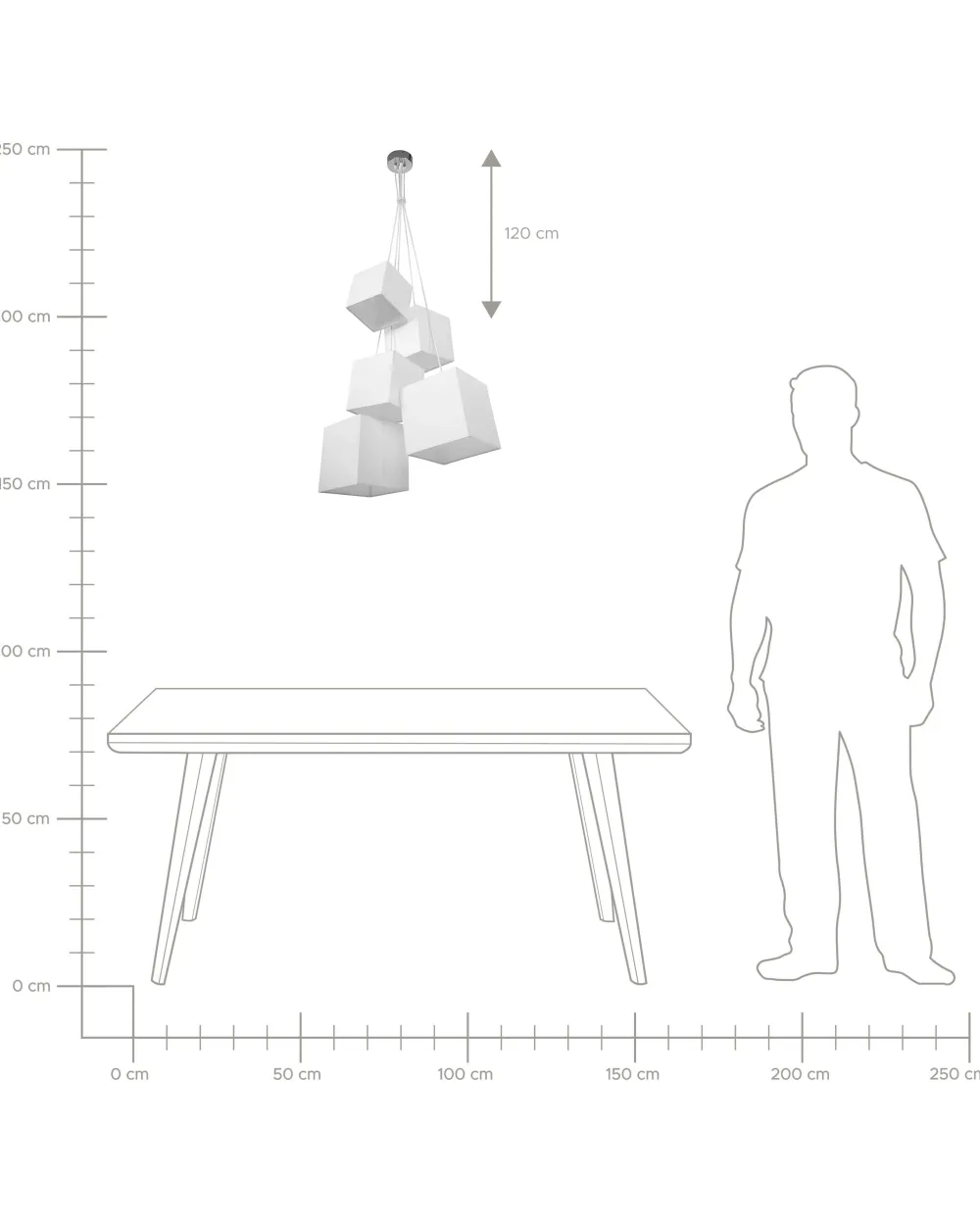 Valaisimet<Beliani Riippuvalaisin 5 Polttimoa Kangas Valkoinen Mesta