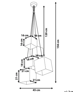 Valaisimet<Beliani Riippuvalaisin 5 Polttimoa Kangas Valkoinen Mesta