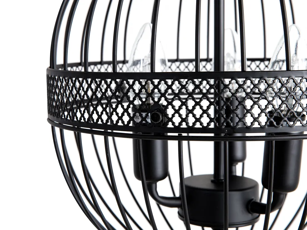 Discount Beliani Riippuvalaisin 3 Polttimoa Rauta Musta Harmen